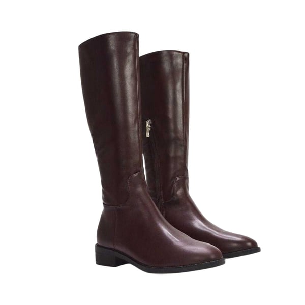 XY London Womens/Ladies Lucia Knee-High Low Block Heel Riding Boots XY London Womens/Ladies Lucia Knee-High Low Block Heel Riding Boots