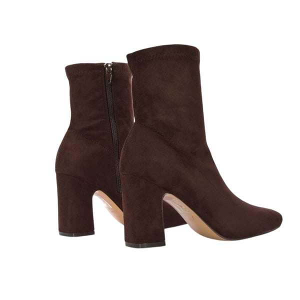XY London Womens/Ladies Alex Side Zip Stretch Block Heel Ankle Boots