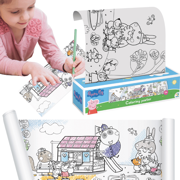 Peppa Pig målarbok ritningsroller kreativ uppsättning för målning