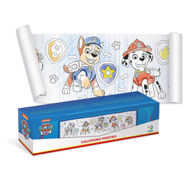 Paw Patrol målarbok i rullar kreativt set för målning och teckning