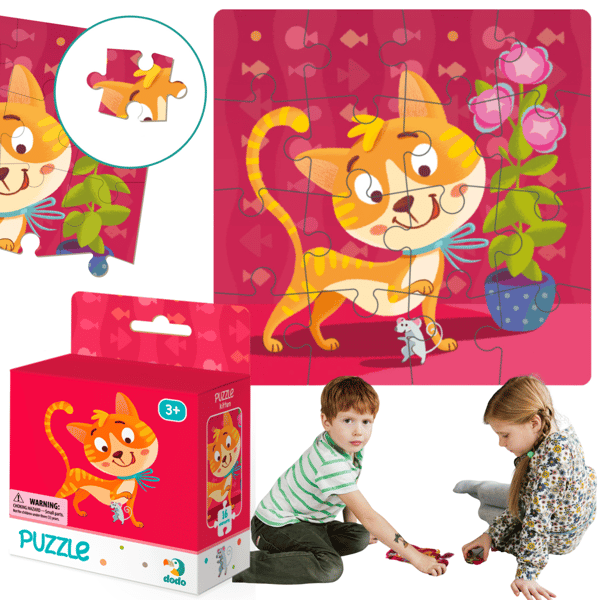 Kitty-palapeli 16 palaa pedagoginen palapeli lapsille kissan väri