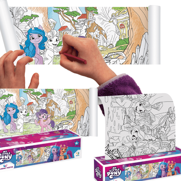 My Little Pony målarbok med rullformat och hästar