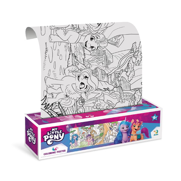 My Little Pony målarbok med rullformat och hästar