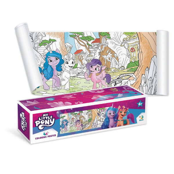 My Little Pony målarbok med rullformat och hästar