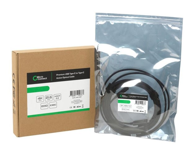 MicroConnect Premium fiberoptisk USB-C Gen2-kabel