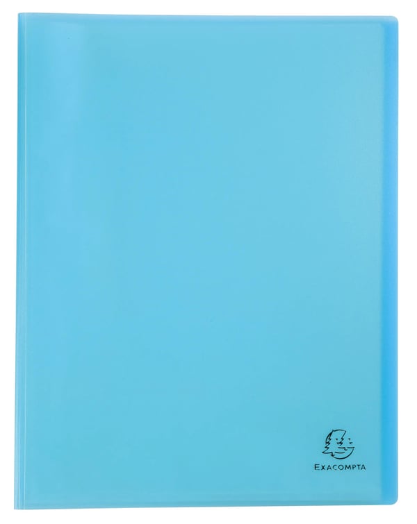 Exacompta 10x Chromaline Pastel Display bog, 40 lommer halvstiv PP A4 - lyseblå 88472E