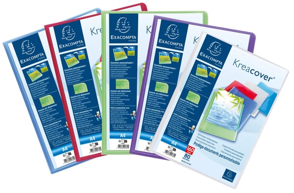 Exacompta 8x Kreacover PP Display Books, A4 - assorterede farver 5789E