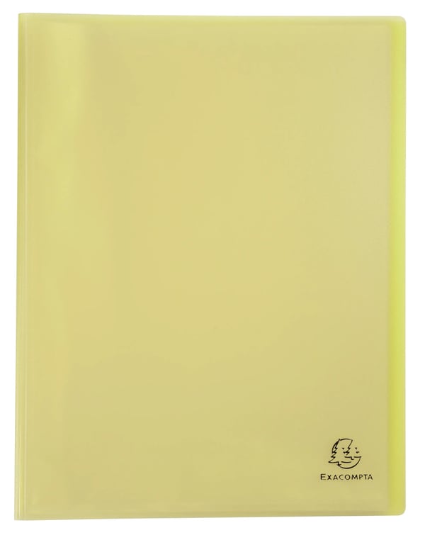 Exacompta 10x Chromaline Pastel Display bog, 40 lommer halvstiv PP A4 - Gul 88479E