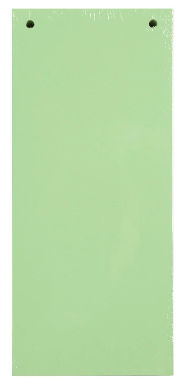 Exacompta 12x perforerede horisontale skillevaegge, 10,5x24cm til A4-arkivering, 180gsm - Grøn 13345B