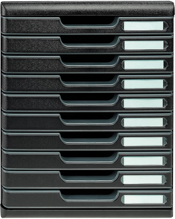 Exacompta MODULO A4 - 10 skuffer Black Office - Sort 302414D