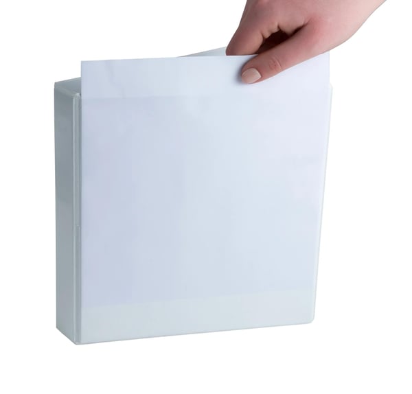 Exacompta 10x Ringbind til personalisering PP svejset 2 D-ringe 20mm 3 lommer Krea Cover - A5 - hvid 51021E