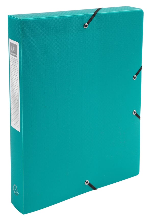 Exacompta 8x Exabox Opak PP arkiveringsboks 40mm ryg A4. - Mørkegrøn 59783E