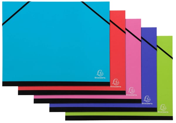 Exacompta 5x Iderama elastisk mappe (B4) - assorterede farver 25529E