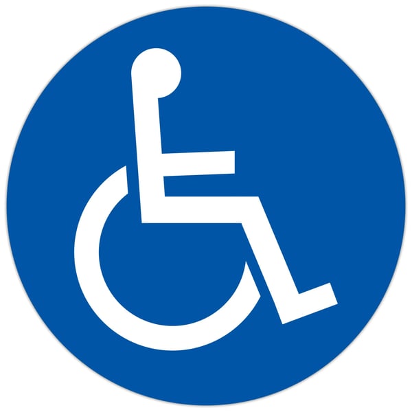 Exacompta Ikke-klaebende polypropylen-skilt Parkering for handicappede 30 cm - Blå 67113E