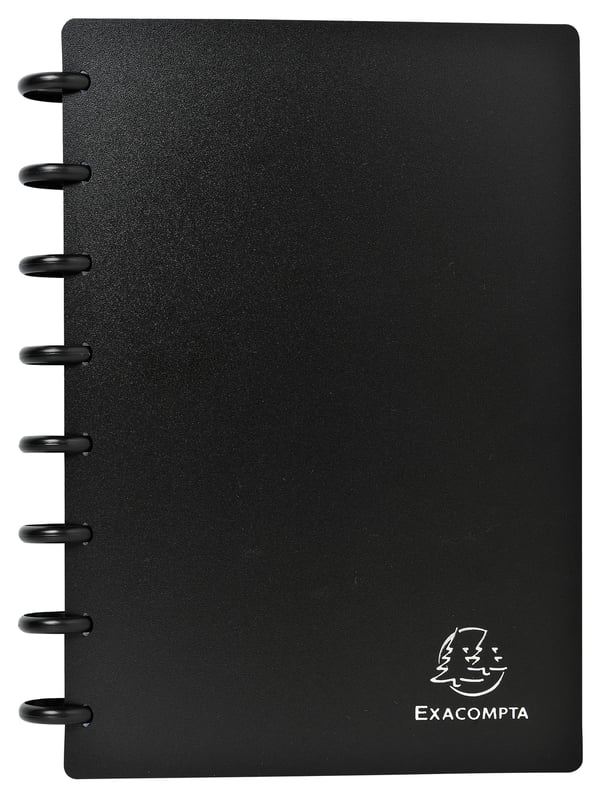 Exacompta 5x Opaque visitkortholder, udtagelige ark, 16x21cm, 120 kort - Sort 75151E