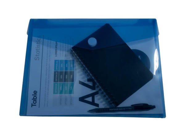 Exacompta 10x PP konvolutlomme, A4, Hook & Loop, pose med 5 stk. - assorterede farver 56420E