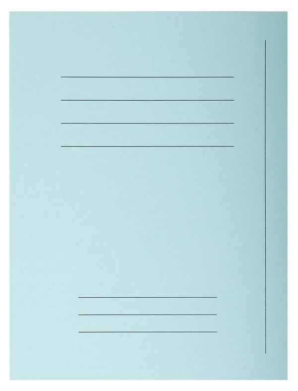 Exacompta 5x Pakke med 50 fortrykte mapper med kvadratisk snit Forever® 100% genbrug - 24x32cm - Lyseblå 435006E