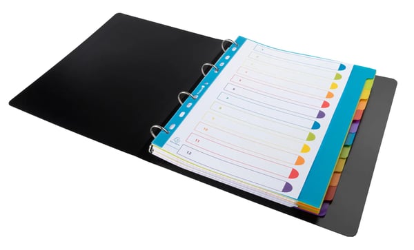 Exacompta 15x Campus PP Dividers, A4 maxi (12 dele) - Gennemsigtig 3812E