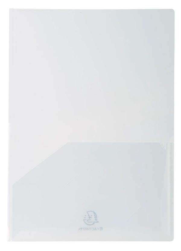 Exacompta 2x Pose med 10 praesentationsmapper med dobbelt side af blødt polypropylen 200 mikron - A4/A3 - Krystal 3965E