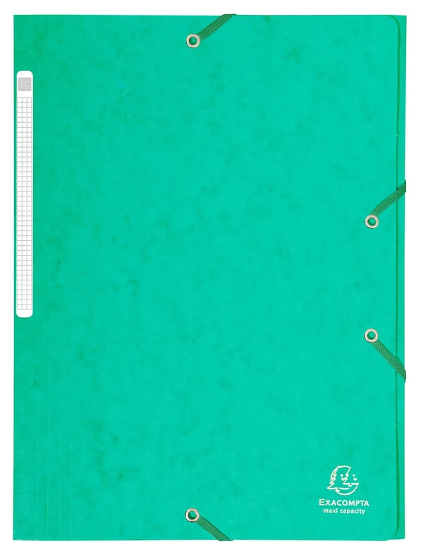 Exacompta 25x 3-flap elastisk mappe Maxi Capacity premium pressboard 425gsm - A4 - Grøn 17103H