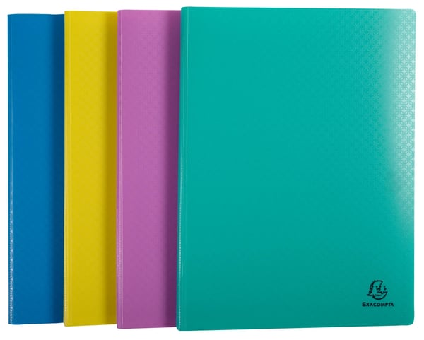 Exacompta 12x Forever Young Recycled Display Book, 40 lommer stiv PP A4 - assorterede farver 88490E