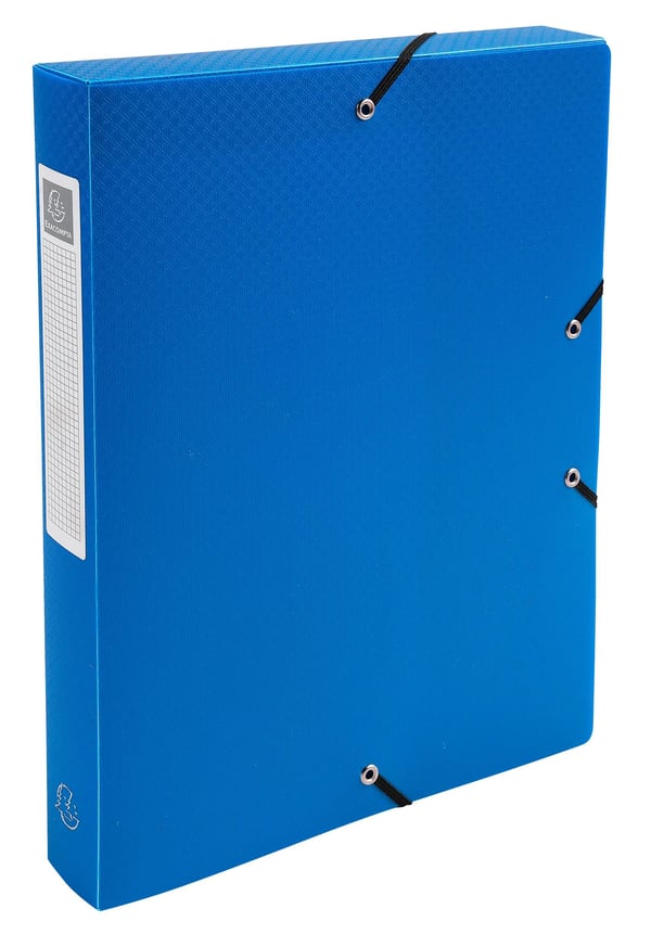 Exacompta 8x Exabox Opak PP arkiveringsboks 40mm ryg A4. - Lyseblå 59782E