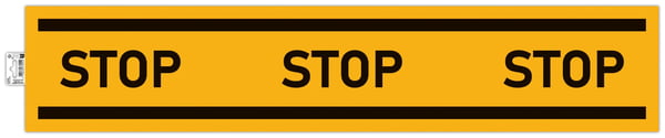 Exacompta Selvklaebende obligatorisk stopskilt (1 meter) - Gul 67025E