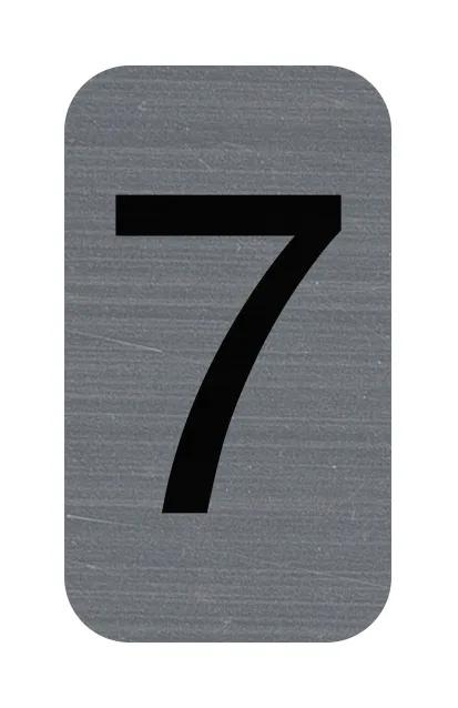 Exacompta Klaebeplade imiteret aluminium nummer 7 2,5x4,4 cm - Grå 67187E
