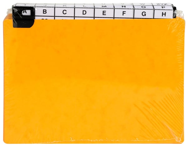 Exacompta 25 skilleblade 500 mikron med alfabetiske metalfaner til horisontal arkivering 148x210mm - Sort 13758E