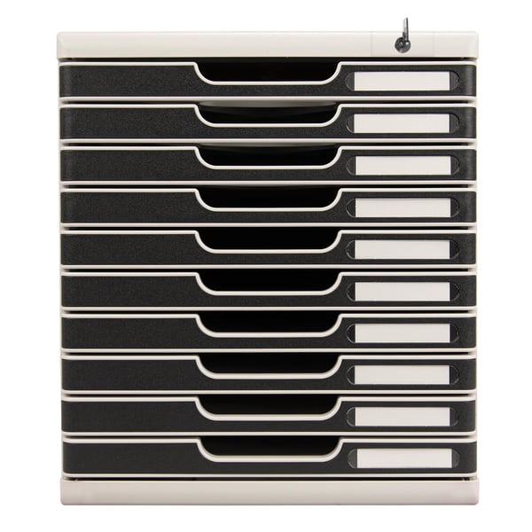 Exacompta Låsbart MODULO 10 skuffesaet (A4) - Sort 332014D