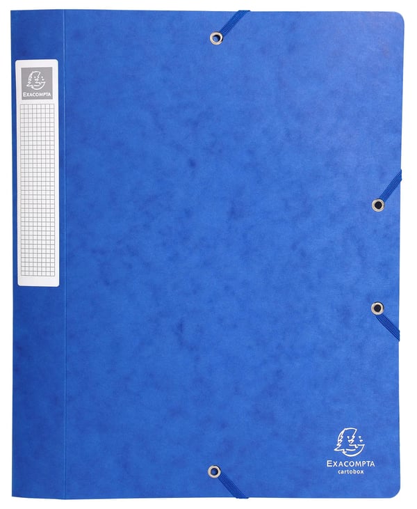 Exacompta 10x Cartobox arkiveringsboks, 600gsm, 40mm rygrad, A4 - Blå 14005H