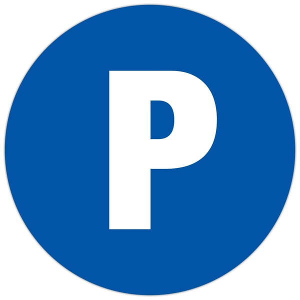 Exacompta Ikke-klaebende polypropylen-skilt Privat parkering 30 cm - Blå 67105E