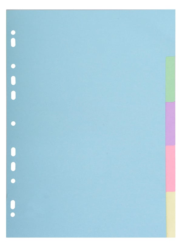 Exacompta 50x Forever Recycled Pastel Dividers, A4 (5 dele) - assorterede farver 1605E