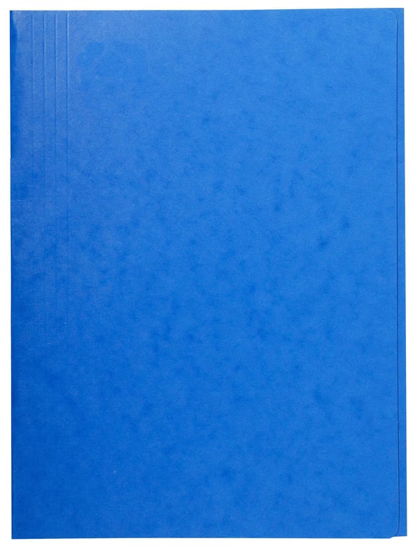 Exacompta 50x 3 Flap Folder uden elastikbånd 400gsm Hård glaseret meleret premium presspap A4 - assorterede farver 56400E