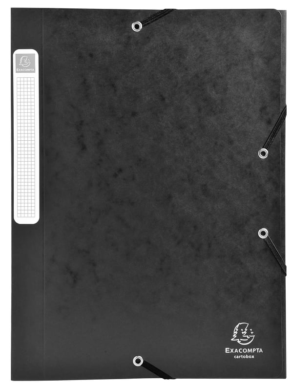 Exacompta 10x Cartobox arkiveringsboks, 600gsm, 40mm rygrad, A4 - Sort 14016H