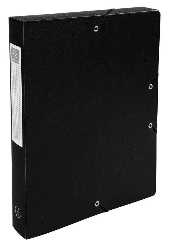Exacompta 8x Exabox Opak PP arkiveringsboks 40mm ryg A4. - Sort 59781E