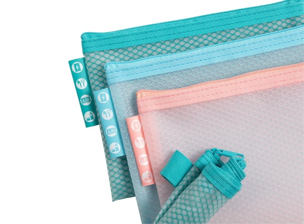 Exacompta 12x Chromaline lynlåslommer EVA A6 Pastel Assorteret - assorterede farver 37120E