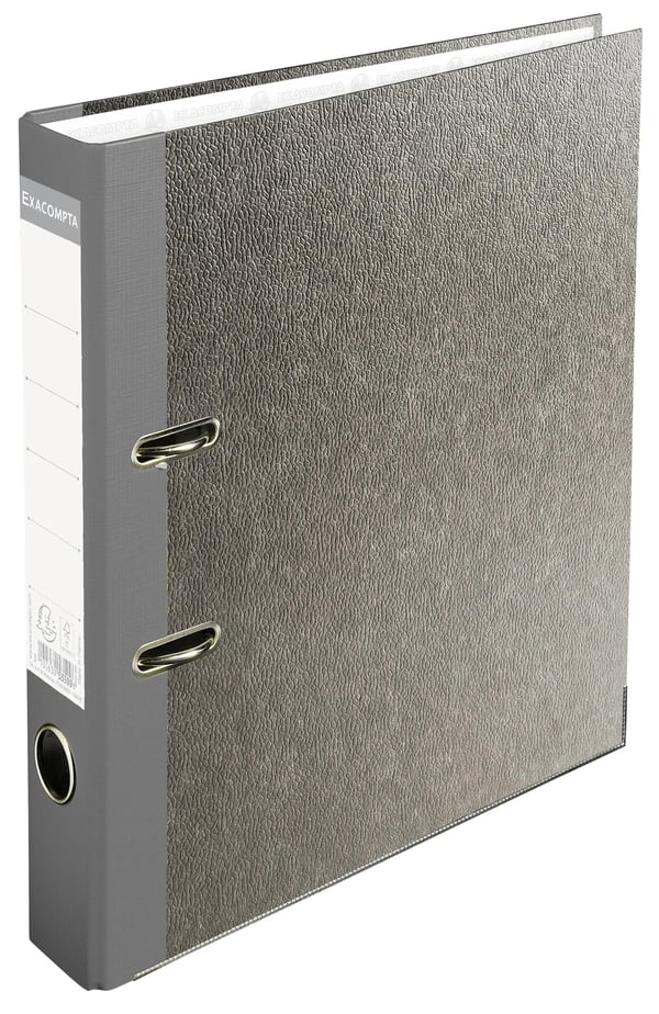 Exacompta 20x Prem Touch Brevordner, A4, 50mm ryg - Grå-back grå 53509E