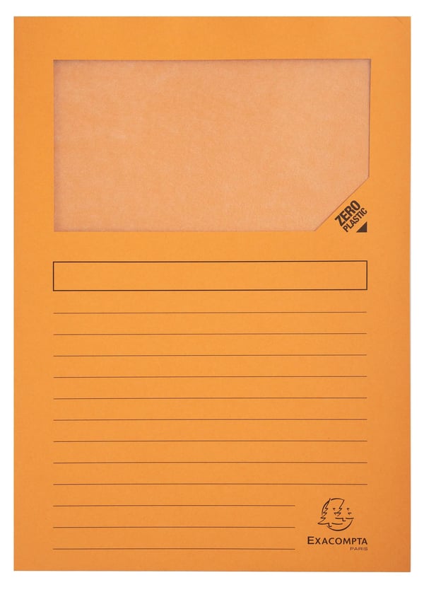 Exacompta 4x Forever genanvendt vinduesmappe, A4 (pakke 100) - orange 50104E