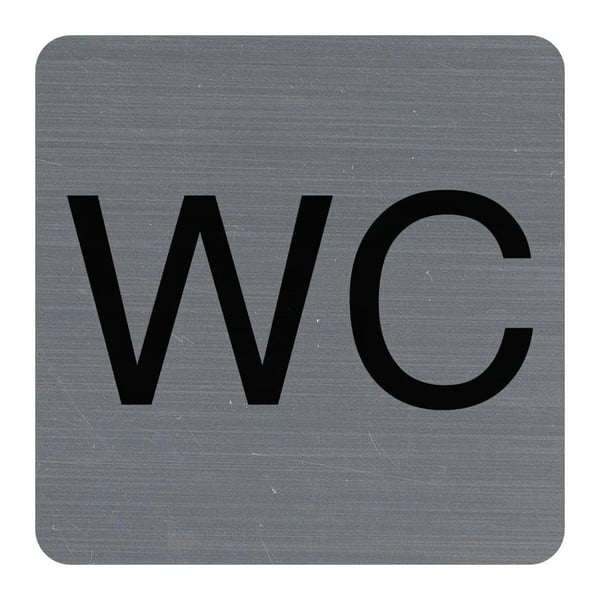 Exacompta Klaebeplade imiteret aluminium WC 7,5x7,5 cm - Grå 67179E