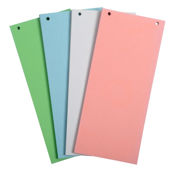 Exacompta 12x Forever Recycled Horisontal Dividers (til A4-arkivering) - assorterede farver 13495B