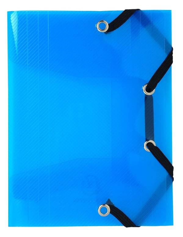 Exacompta 25x Exacmpta Crystal PP elastikmapper med 3 klapper, 12x16cm, assorteret - assorterede farver 50700E