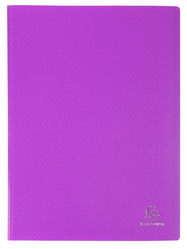 Exacompta 8x OPAK 0,5mm polypropylen Display Book Krystallommer 120 lommer, A4 - Lilla 8866E