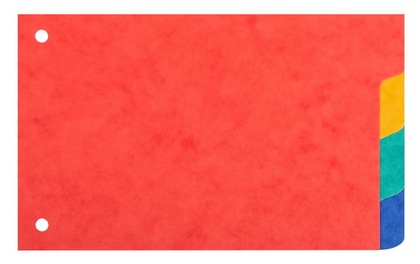 Exacompta 10x Skillevaegge til kort 225gsm karton Forever 4 dele - 100x150mm - assorterede farver 604E