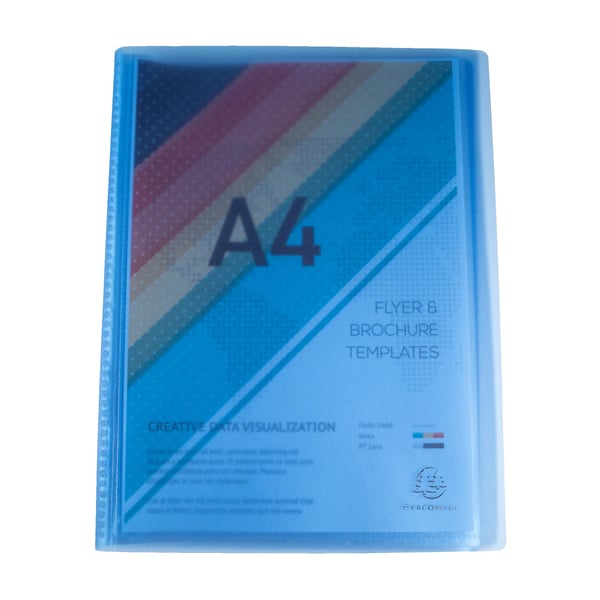 Exacompta 8x Display Book Translucent PP svejset, A4 - assorterede farver 86069E