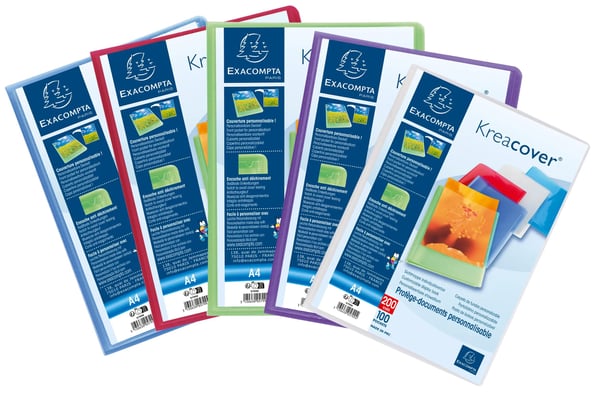 Exacompta 8x Kreacover PP Display Books, A4 - assorterede farver 5799E