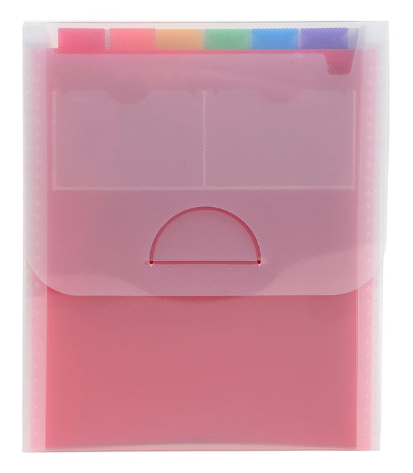 Exacompta 5x Crystal Vertical Expanding File, 6 sektioner - Krystal 55798E