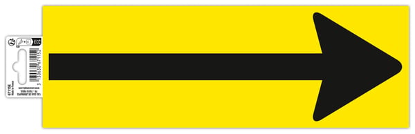 Exacompta Skridsikker selvklaebende PVC-gulvtape pil 30 x 10 cm - Gul 67115E