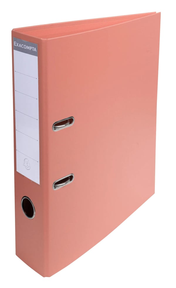 Exacompta 10x PremTouch PVC Brevordner, 70mm ryg, 2 Ringe, A4 - Laks 53705E