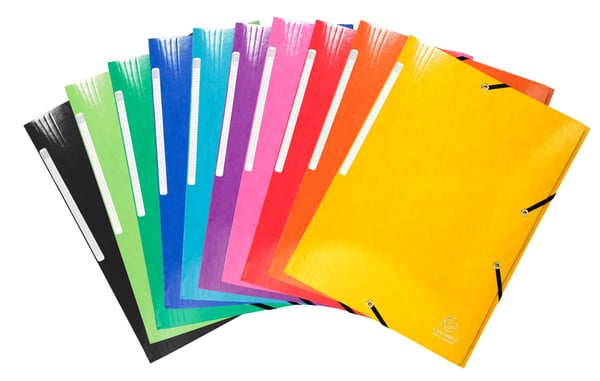 Exacompta 25x Iderama elastikmappe (3-klap) 600gsm - assorterede farver 55929E
